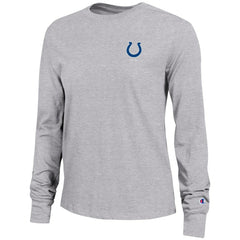 Indianapolis Colts Champion Women's Core Long-Sleeve T-Shirt - Heather Gray T-shirts