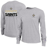 New Orleans Saints Champion Women's Core Long-Sleeve T-Shirt - Heather Gray T-shirts