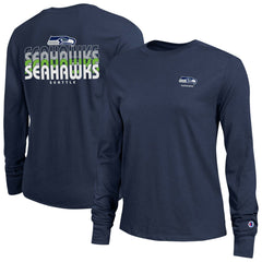 Seattle Seahawks Champion Women's Core Long-Sleeve T-Shirt - College Navy T-shirts