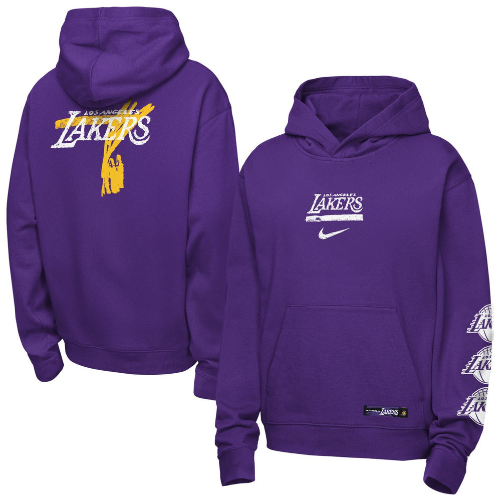 Los Angeles Lakers Youth Courtside Club Premiere Hoodie Purple - Nike