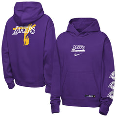 Los Angeles Lakers Youth Courtside Club Premiere Hoodie Purple - Nike