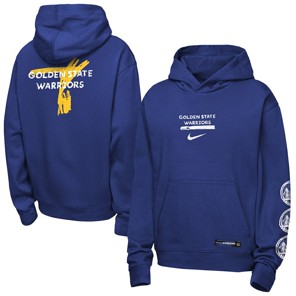 Golden State Warriors Youth Courtside Club Premiere Hoodie Royal - Nike