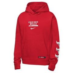 Chicago Bulls Youth Courtside Club Premiere Hoodie Red - Nike