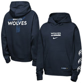 Minnesota Timberwolves Youth Courtside Club Premiere Hoodie Navy - Nike