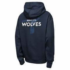 Minnesota Timberwolves Youth Courtside Club Premiere Hoodie Navy - Nike