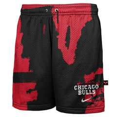 Chicago Bulls Youth Courtside Pro Shot Dri-FIT Mesh Practice Shorts Black/Red - Nike