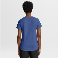 Chicago Cubs Nike Women's Arched Tri-Blend T-Shirt - Heather Royal T-shirts