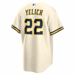 Christian Yelich Milwaukee Brewers Nike Home Replica Jersey - Cream Jerseys