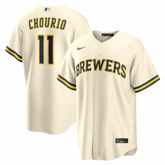 Jackson Chourio Milwaukee Brewers Nike Home Replica Jersey - Cream Jerseys