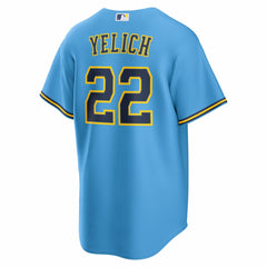 Christian Yelich Milwaukee Brewers Nike Road Replica Jersey - Light Blue Jerseys