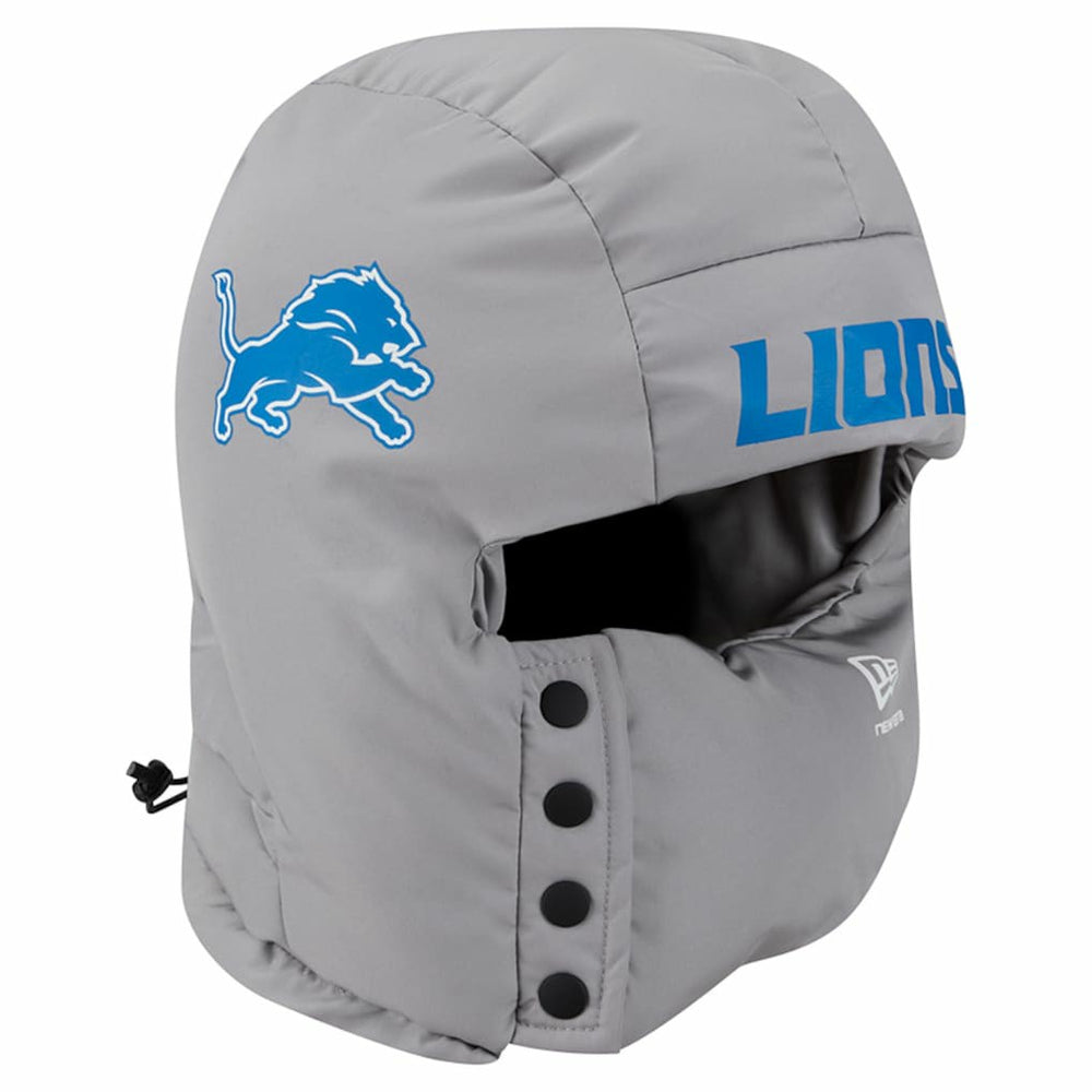 Detroit Lions New Era Puffer Balaclava - Gray