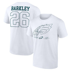 Saquon Barkley Philadelphia Eagles Tonal Name & Number T-Shirt - White T-shirts