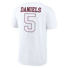 Jayden Daniels Washington Commanders Tonal Name & Number T-Shirt - White T-shirts