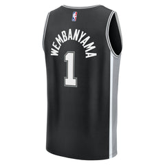 Victor Wembanyama San Antonio Spurs Fast Break Replica Player Jersey Icon Edition Black - Fanatics
