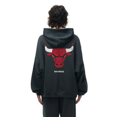 Chicago Bulls Unisex Miracle Academy x NBA Collection Vintage Sunfade Hoodie Heather Black