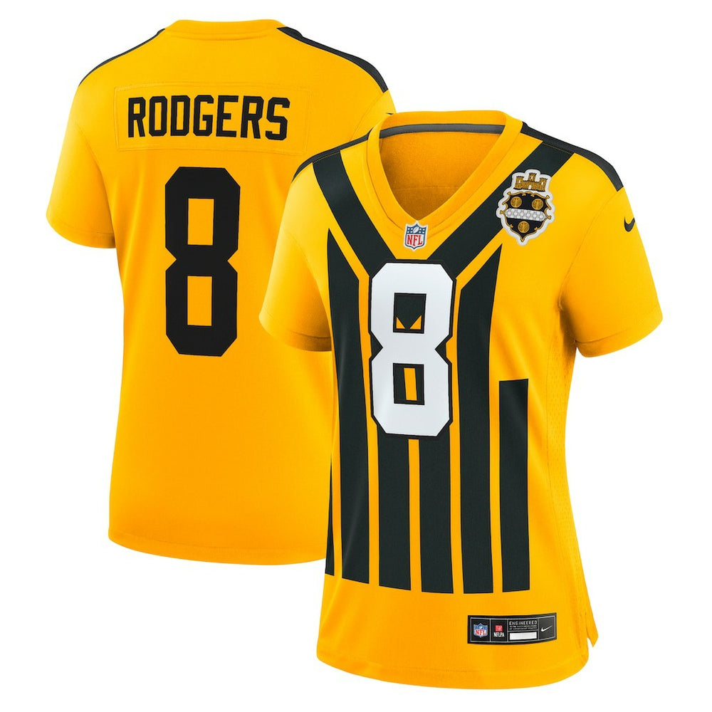 Aaron Rodgers Pittsburgh Steelers Women's Alternate 1933 Throwback Game Jersey - Gold Jerseys