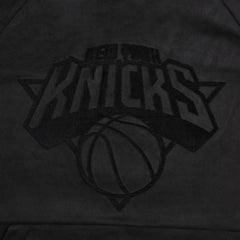 New York Knicks Protege Eco-Friendly Functional Suede Fashion Tonal Hoodie Black
