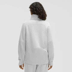 Minnesota Wild lululemon Women's Long Scuba Oversized Half-Zip Funnel Neck - Heathered Core Ultra Light Grey | US 203201175