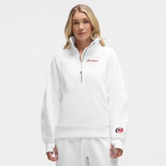 Carolina Hurricanes lululemon Women's Long Scuba Oversized Half-Zip Funnel Neck - White | US 203201179