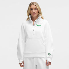 Dallas Stars lululemon Women's Long Scuba Oversized Half-Zip Funnel Neck - White | US 203201183
