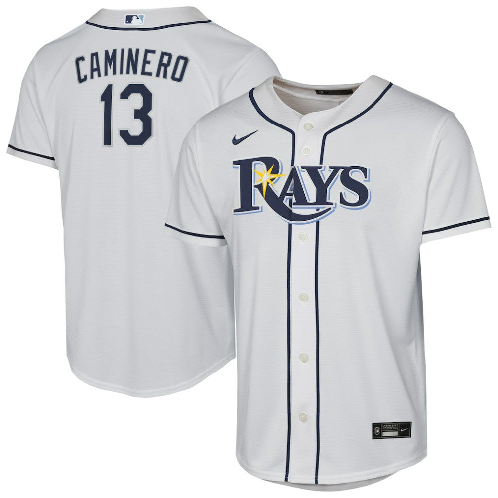 Junior Caminero Tampa Bay Rays Nike Youth Home Replica Player Jersey - White Jerseys
