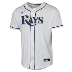Junior Caminero Tampa Bay Rays Nike Youth Home Replica Player Jersey - White Jerseys