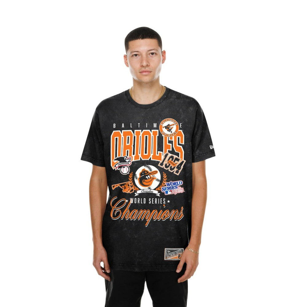 Baltimore Orioles New Era Mineral Wash T-Shirt - Black T-shirts