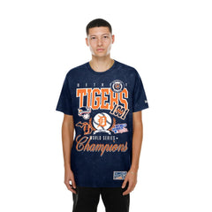 Detroit Tigers New Era Mineral Wash T-Shirt - Navy T-shirts