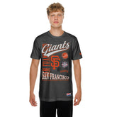 San Francisco Giants New Era Oversized Throwback Distressed T-Shirt - Black T-shirts