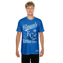 Kansas City Royals New Era Oversized Throwback Distressed T-Shirt - Royal T-shirts