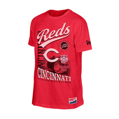 Cincinnati Reds New Era Oversized Throwback Distressed T-Shirt - Red T-shirts