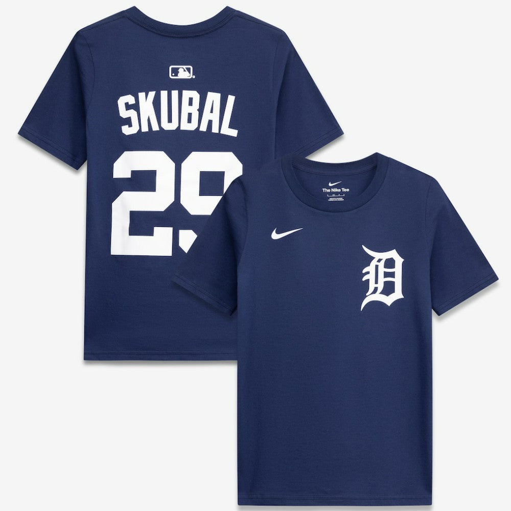 Tarik Skubal Detroit Tigers Nike Youth Name & Number T-Shirt - Navy T-shirts