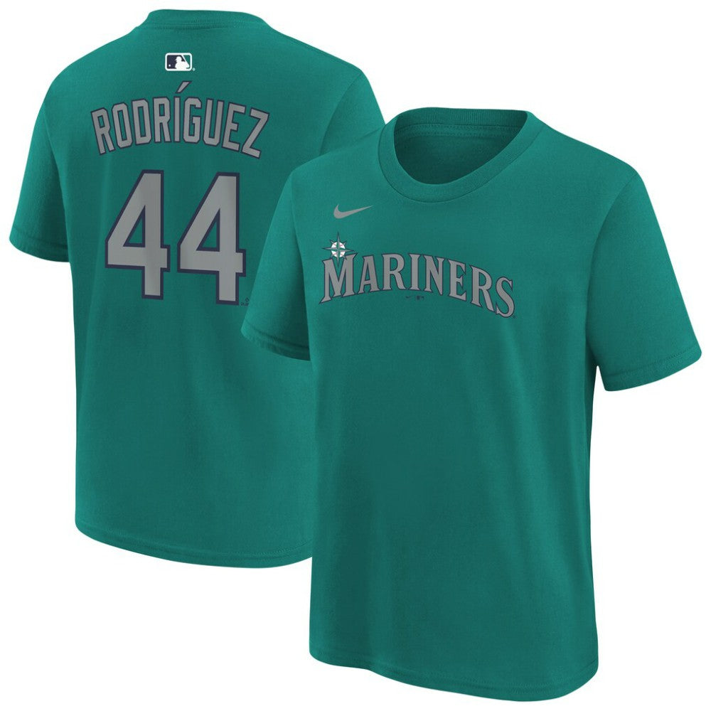 Julio Rodríguez Seattle Mariners Nike Youth Name & Number T-Shirt - Teal T-shirts