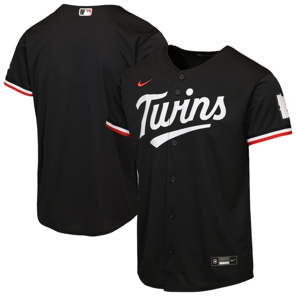 Minnesota Twins Nike Youth Alternate 2 Stadium Jersey - Black Jerseys