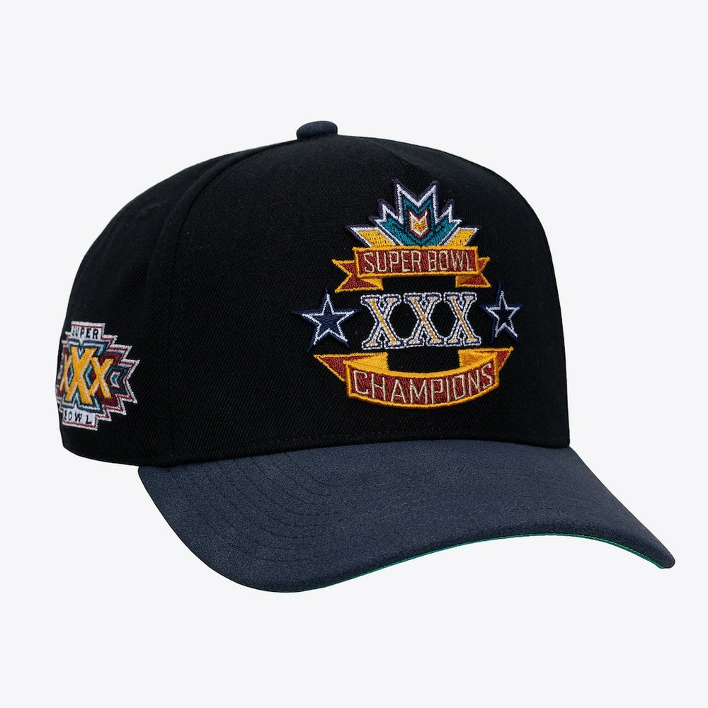 Dallas Cowboys Super Bowl XXX Champions Lux Pro Snapback - Black