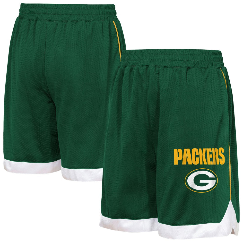 Green Bay Packers Outerstuff Youth All Star Mesh Shorts - Green Shorts