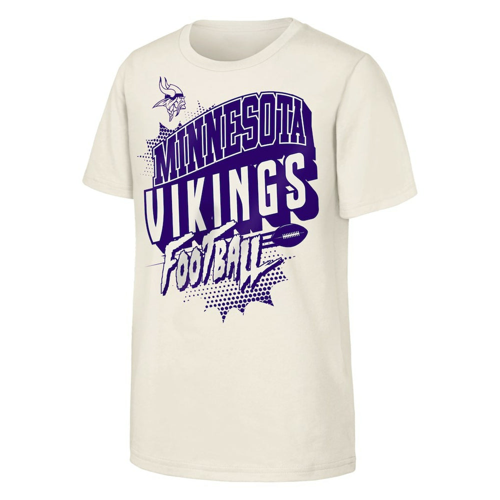 Minnesota Vikings Outerstuff Youth Action Comic T-Shirt - Natural T-shirts