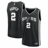 Dylan Harper San Antonio Spurs 2025 NBA Draft First Round Pick Fast Break Replica Jersey Icon Edition Black - Fanatics