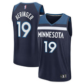 Joan Beringer Minnesota Timberwolves 2025 NBA Draft First Round Pick Fast Break Replica Jersey Icon Edition Navy - Fanatics