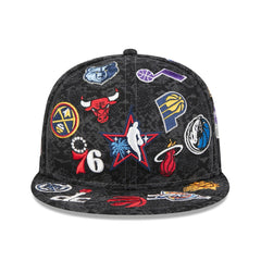 2026 NBA All-Star Game Allover Logos 59FIFTY Fitted Hat Black - New Era