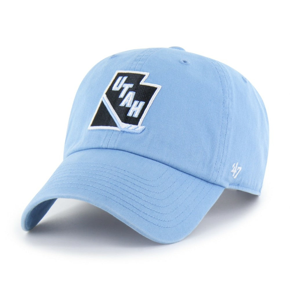 Utah Mammoth '47 Alternate Logo Clean Up Adjustable Hat - Light Blue | US 203255148