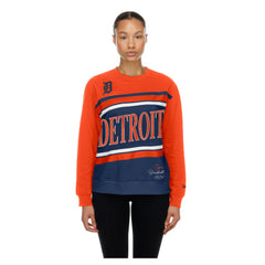 Detroit Tigers New Era Women's Gameday Fleece Sweatshirt - Navy/Orange Sweatshirts