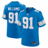 Tyleik Williams Detroit Lions Team Game Jersey - Blue Jerseys