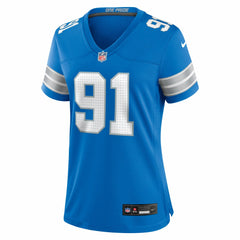Tyleik Williams Detroit Lions Women's Team Game Jersey - Blue Jerseys