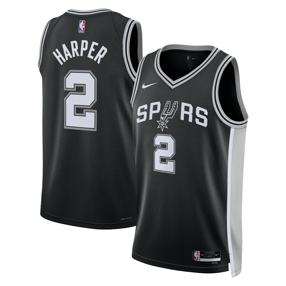 Dylan Harper San Antonio Spurs Unisex 2025 NBA Draft First Round Pick Swingman Jersey Icon Edition Black - Nike outlet