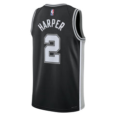 Dylan Harper San Antonio Spurs Unisex 2025 NBA Draft First Round Pick Swingman Jersey Icon Edition Black - Nike outlet