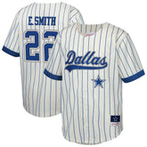 Emmitt Smith Dallas Cowboys Youth Retired Player Name & Number Baseball Jersey - Cream Jerseys