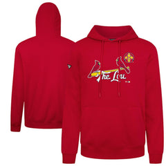 St. Louis Cardinals Levelwear City Connect Podium Core Logo Pullover Hoodie - Red Hoodies