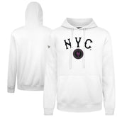 New York Mets Levelwear City Connect Podium Back Splash Pullover Hoodie - White Hoodies