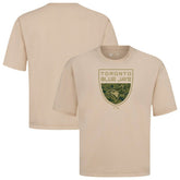 Toronto Blue Jays Levelwear Oversized Luxe Signature Knit Buckler T-Shirt - Khaki T-shirts